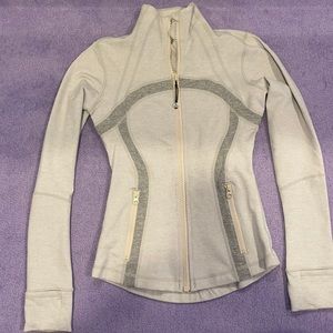 Lululemon jacket light brown with grey stripes like new condition!